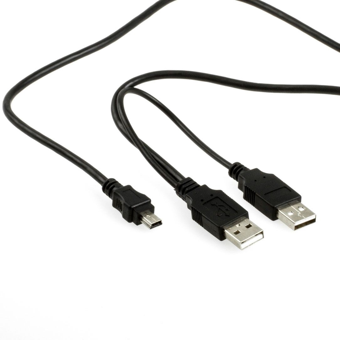 Câble USB Y avec double alimentation MINI-B 180cm