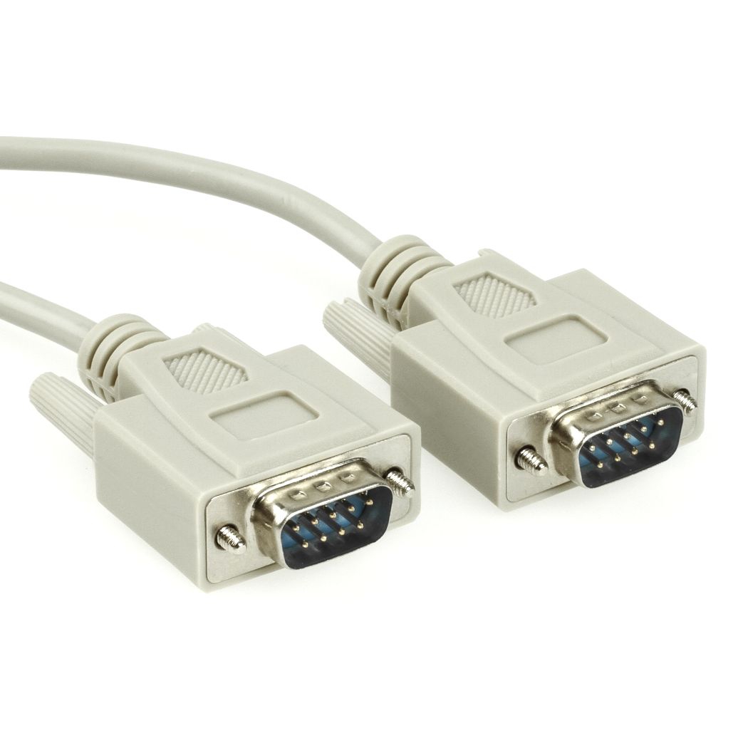 Câble série DB9 mâle vers DB9 mâle, 2m, p.ex. pour RS232