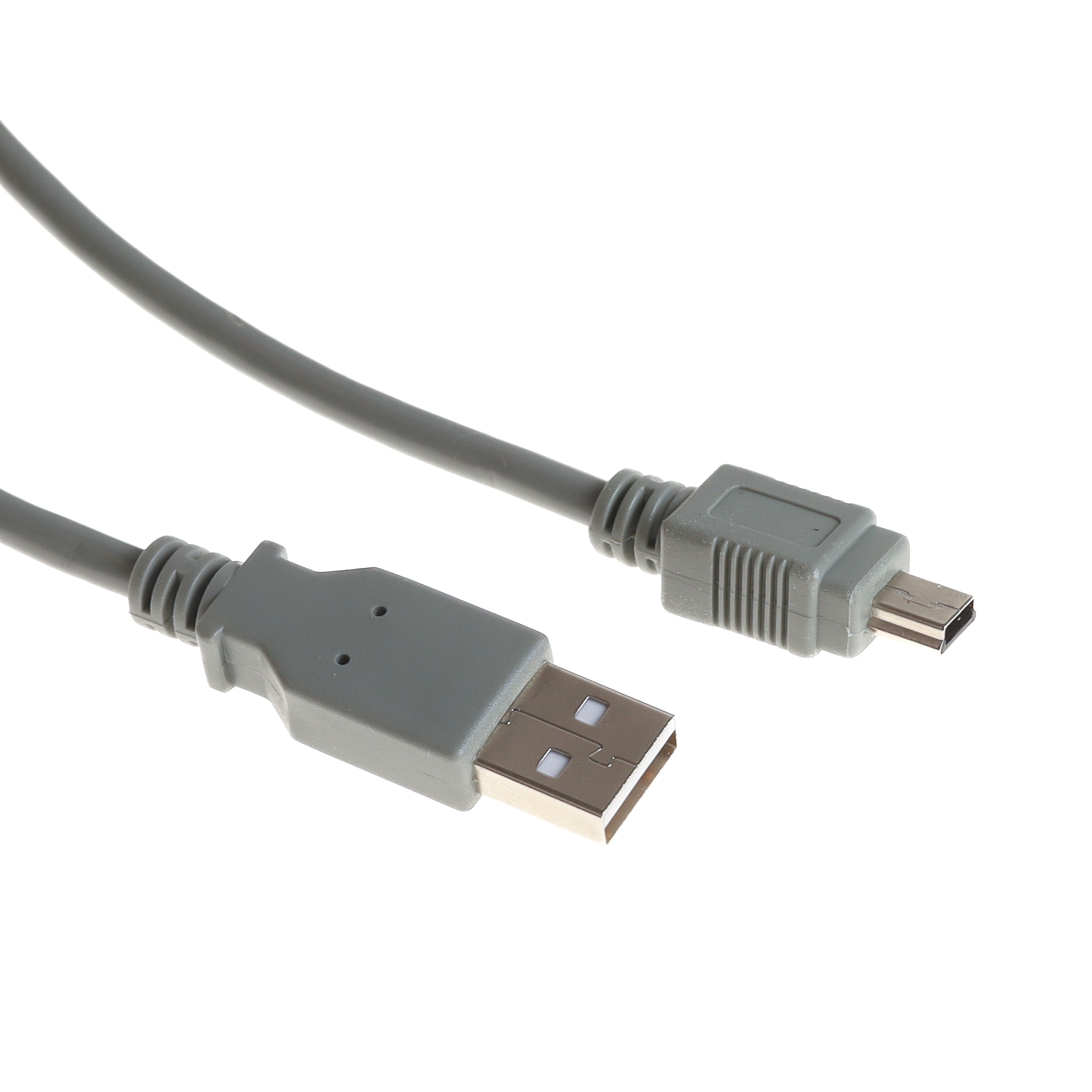 Câble USB 2.0 prise A mâle vers Mini B mâle 3m gris