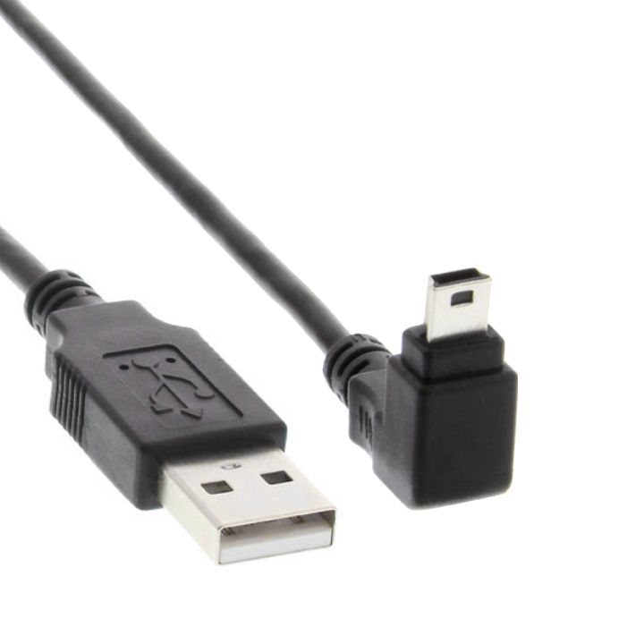 Câble USB A - MINI-B coudé 90° VERS LE HAUT 150cm