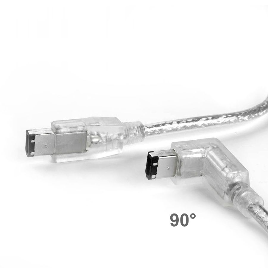 Câble FireWire 400 6-6 angle droit EN BAS 50cm