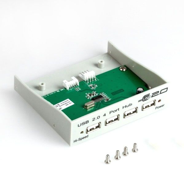 USB HUB concentrateur baie 3.5 interne GRIS