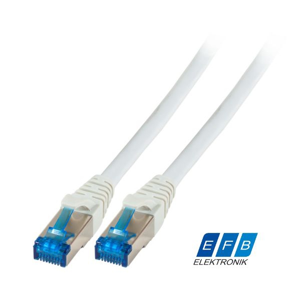 Cat.6A UL câble réseau S/FTP AWG26  500Mhz 10Gbps gris 1m