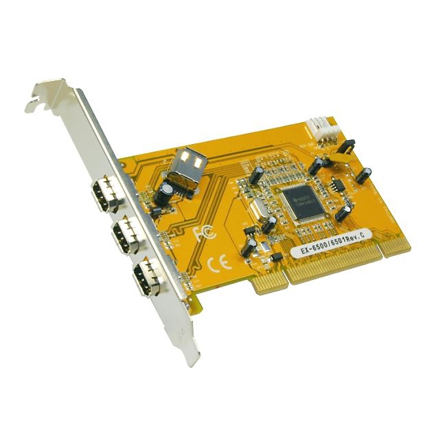 Adaptateur PCI Firewire 400 avec Texas Instruments 3+1 ports