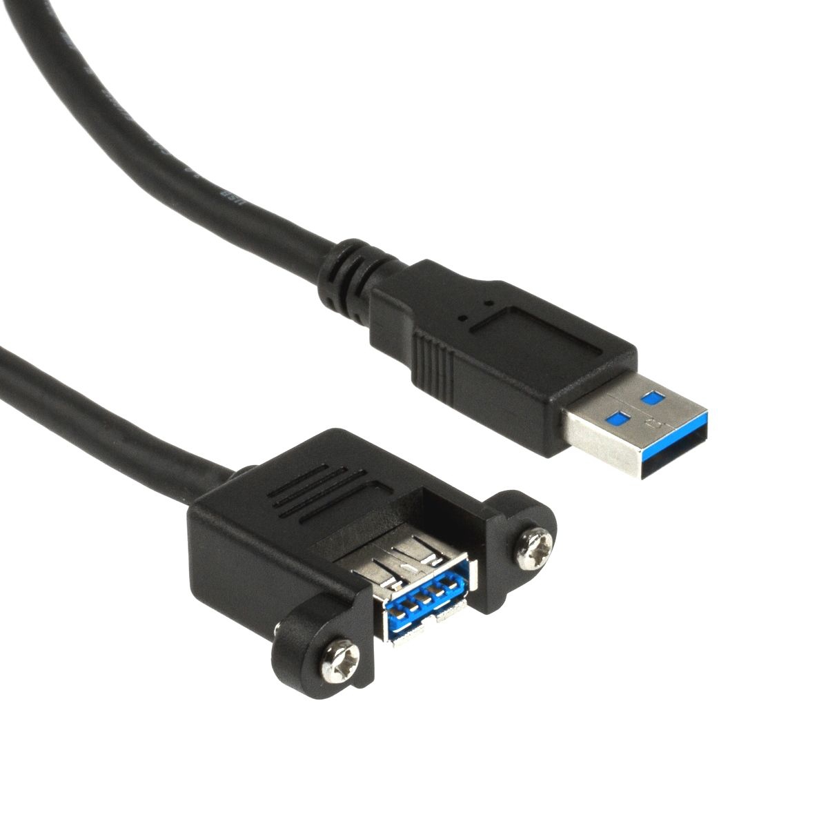 Câble USB 3.0 à visser RALLONGE DE MONTAGE Af/Am 2m (distance des vis 30mm)