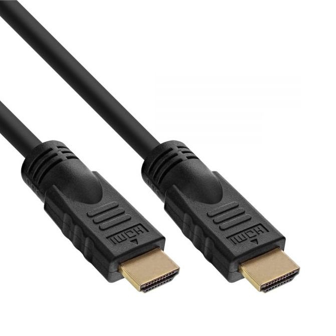 Câble HDMI avec 2x prise HDMI A 15m noir