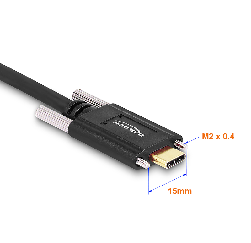 Câble USB 10 Gbps, connecteur de type A vers connecteur USB Type-C™, avec vis sur le côté, 1 m