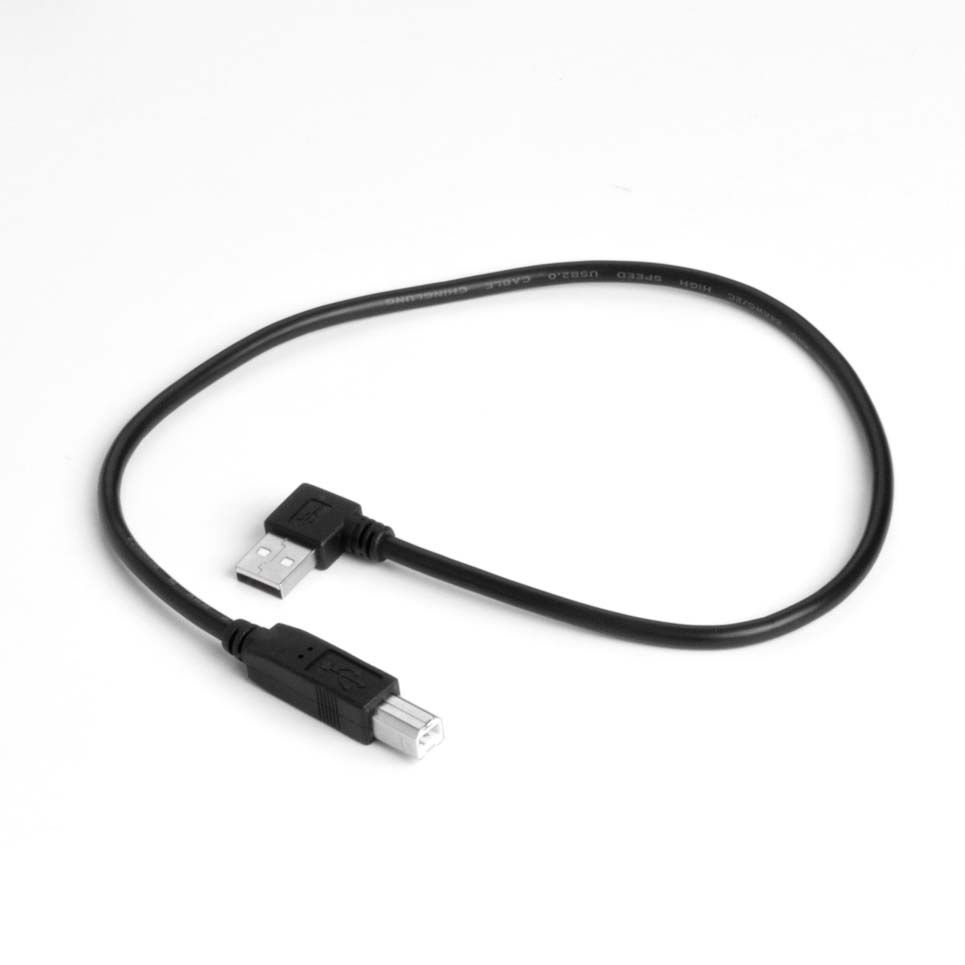 Câble USB 2.0 AB, fiche A coudé 90 À DROITE, 50cm Câble USB 2.0 AB, fiche A coudé 90 À DROITE, 50cm