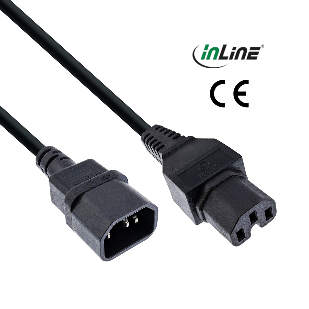 Rallonge de câble d'alimentation, connexion C15 vers C14, 1m