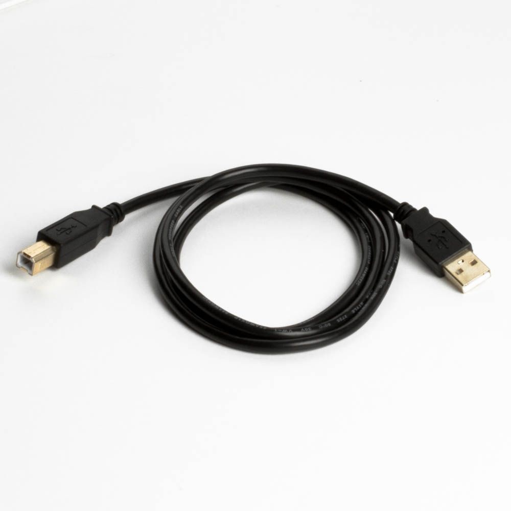 Câble USB AB qualité PREMIUM, fiche plaquée or, noir, 1m