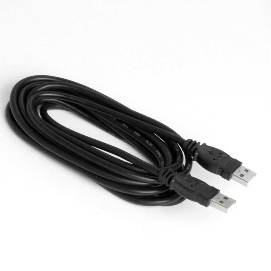 Câble USB 2.0 spécial avec 2x fiche USB A mâle 3m NOIR