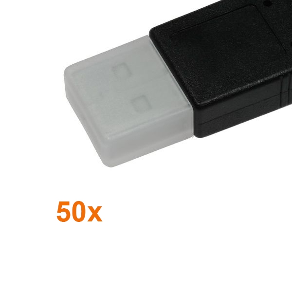 Protection contre la poussière pour USB A mâle (50 capuchons)